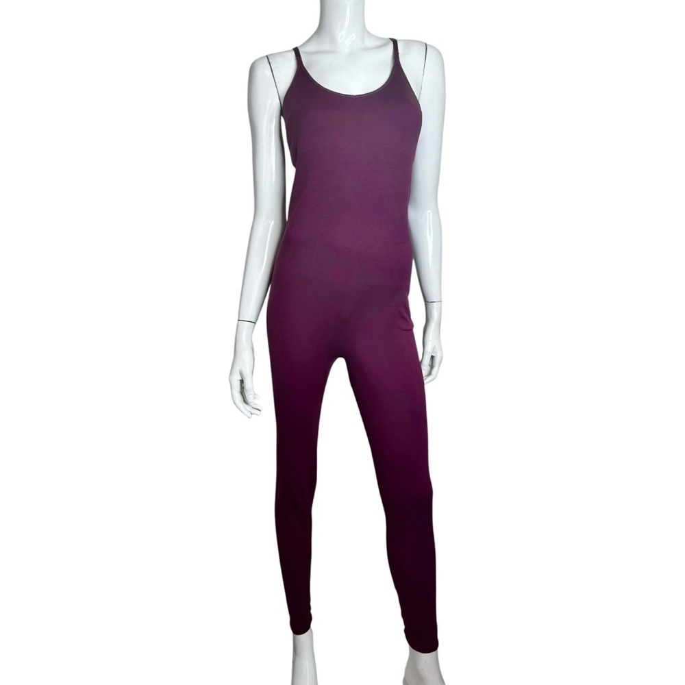PINK Active Razor Back Spaghetti Strap V-Neck Athletic Jumpsuit - Picture 2 of 9